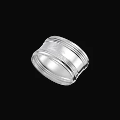 Rond de serviette en métal argenté