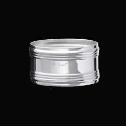 Rond de serviette en métal argenté