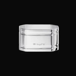 Rond de serviette en métal argenté