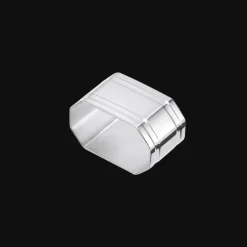 Rond de serviette en métal argenté