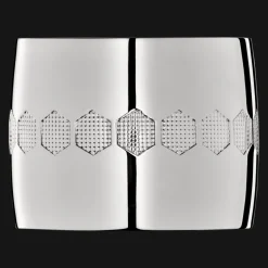 Rond de serviette en métal argenté