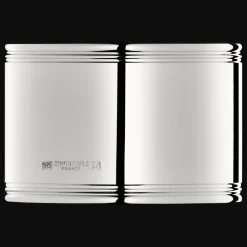 Rond de serviette en métal argenté