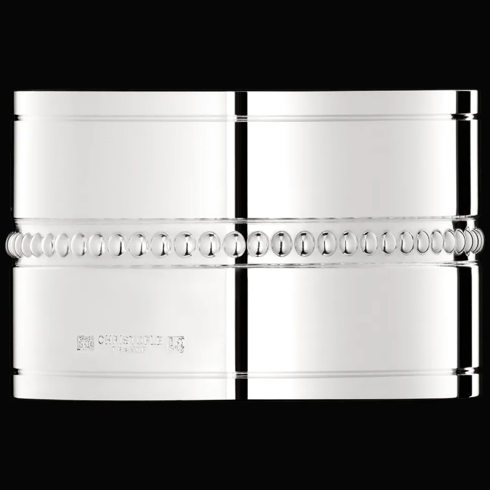 Rond de serviette en métal argenté