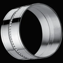 Rond de serviette en métal argenté