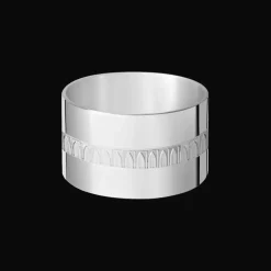 Rond de serviette en métal argenté