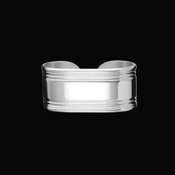 Rond de serviette ouvert en métal argenté