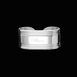 Rond de serviette ouvert en métal argenté