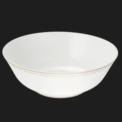 Saladier en porcelaine finition Or