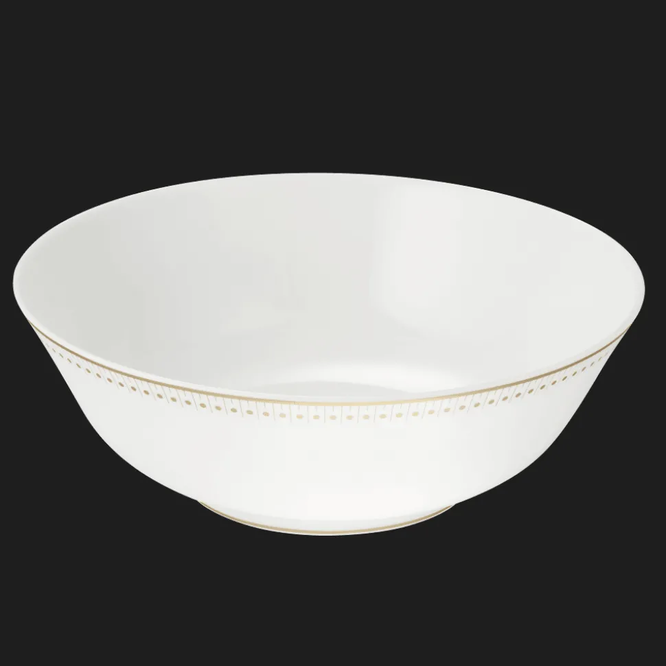 Saladier en porcelaine finition Or