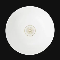 Saladier en porcelaine finition Or