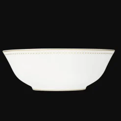 Saladier en porcelaine finition Or