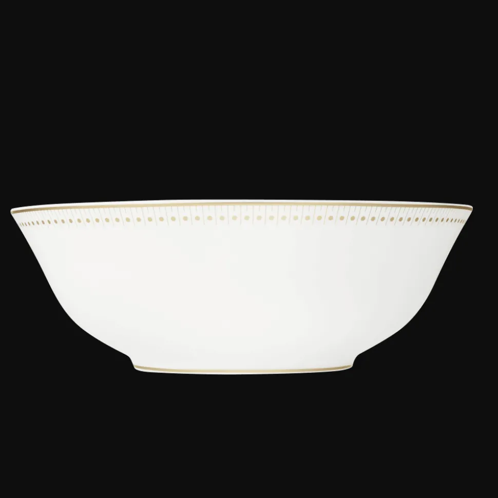 Saladier en porcelaine finition Or