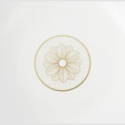 Saladier en porcelaine finition Or