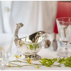 Saucière grand modèle en métal argenté