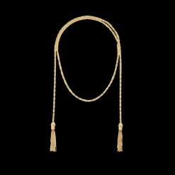 Sautoir à Nouer en argent massif Doré 18 carats