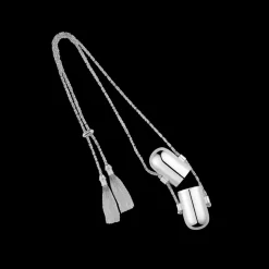 Sautoir à étui pour rouge à lèvres en argent massif