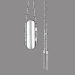 Sautoir à étui pour rouge à lèvres en argent massif