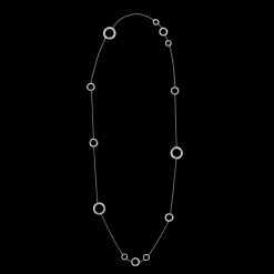 Sautoir multi-anneaux en argent massif