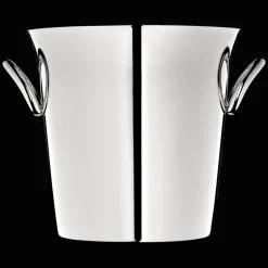 Seau à champagne 2 bouteilles en métal argenté