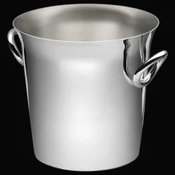 Seau à champagne 2 bouteilles en métal argenté