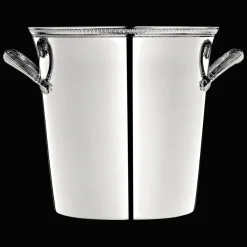 Seau à champagne 2 bouteilles en métal argenté