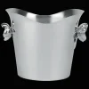 Seau à glace en métal argenté