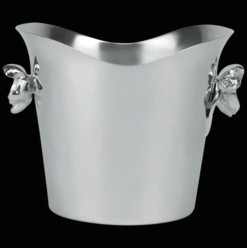 Seau à glace en métal argenté