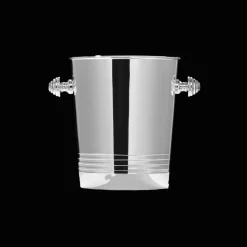 Seau à glace en métal argenté