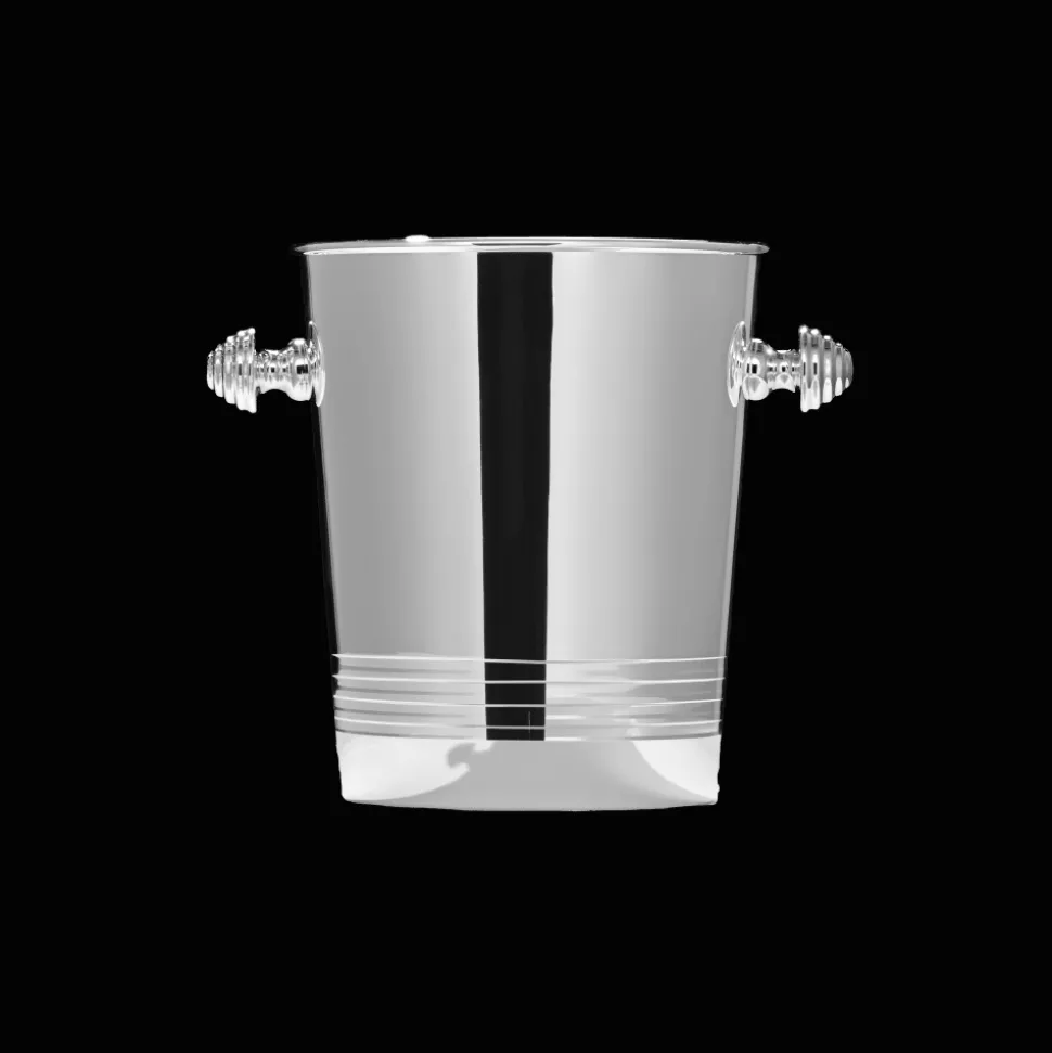 Seau à glace en métal argenté