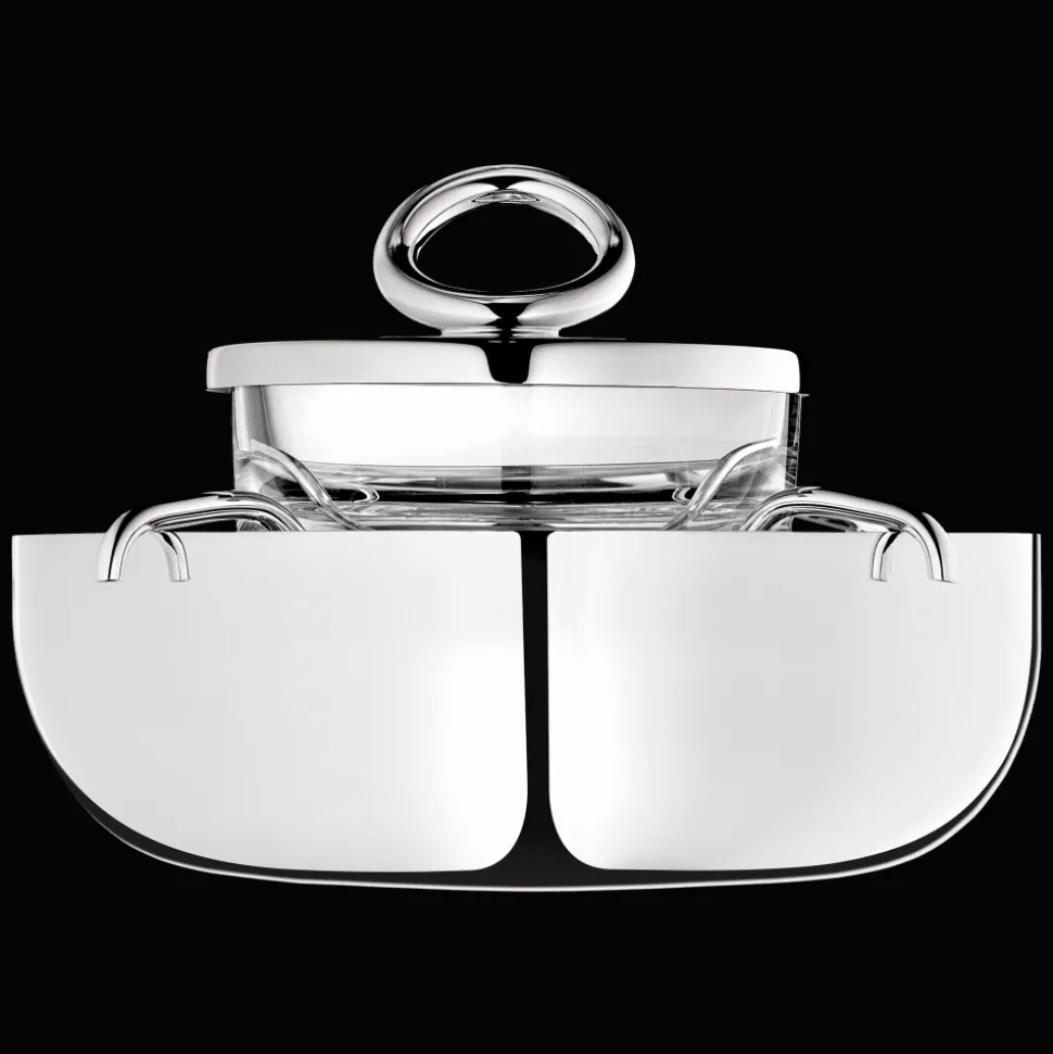 Service à caviar en métal argenté