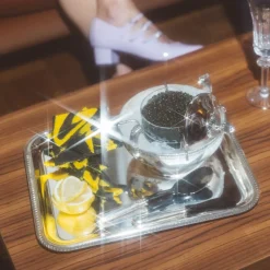 Service à caviar en métal argenté