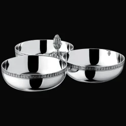 Service 3 coupelles en métal argenté