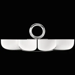 Service de 3 coupelles en métal argenté