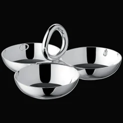 Service de 3 coupelles en métal argenté