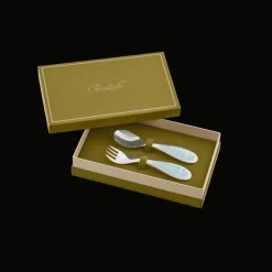 Set cuillère et fourchette naissance en métal argenté - Ice Blue