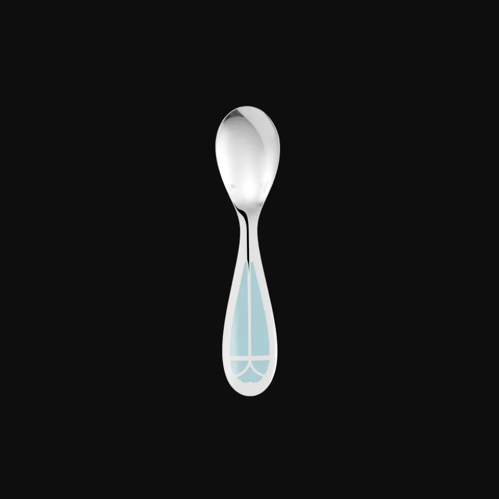 Set cuillère et fourchette naissance en métal argenté - Ice Blue