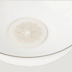 Set de 2 coupelles à sauce en porcelaine finition Platine