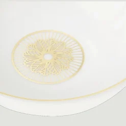 Set de 2 coupelles à sauce en porcelaine finition Or