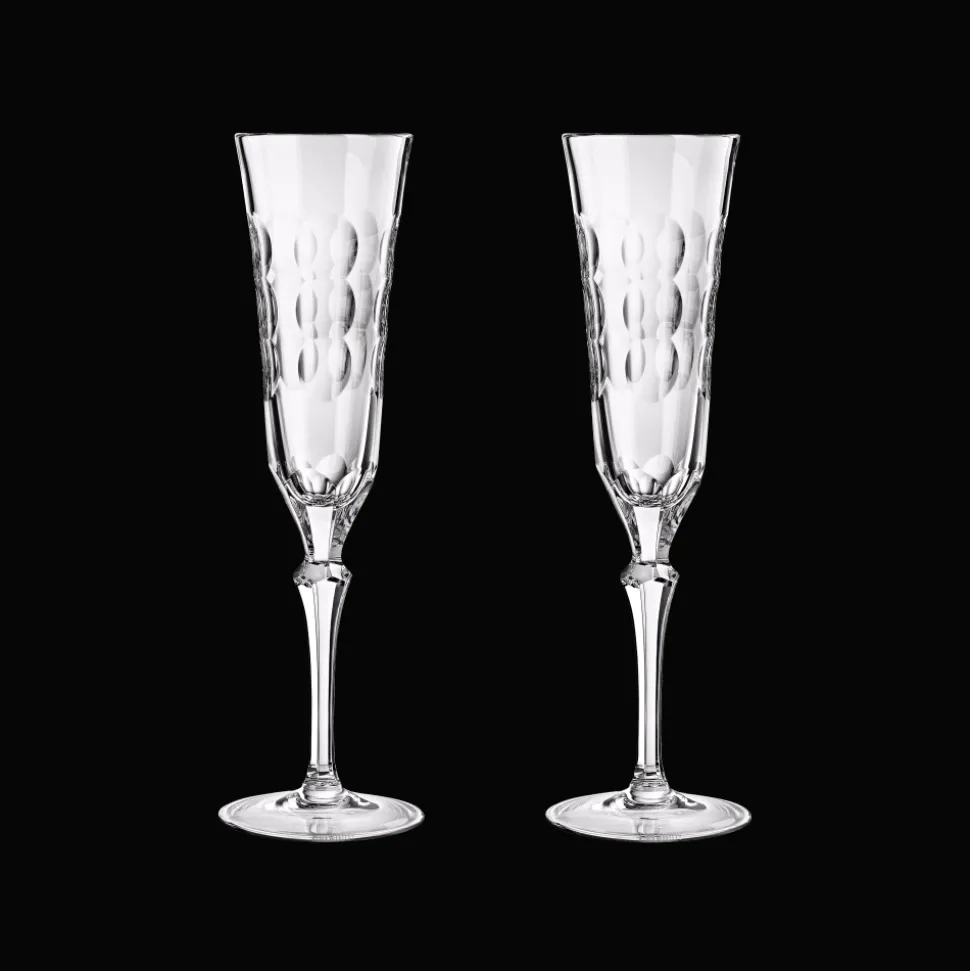 Set de 2 flutes à champagne en cristal