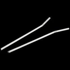 Set de 2 pailles en métal argenté