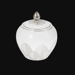 Sucrier 30 cl en porcelaine finition Platine