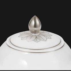 Sucrier 30 cl en porcelaine finition Platine