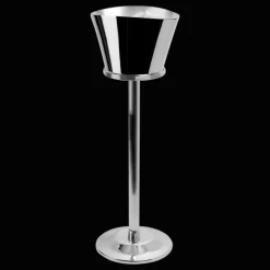 Support pied à seau à champagne en métal argenté