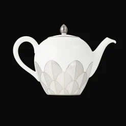 Théière boule 1,5L en Porcelaine - Platine