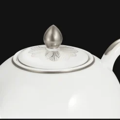 Théière boule 1,5L en Porcelaine - Platine
