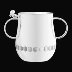 Timbale 2 anses en métal argenté