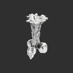 Vase Botte de carottes en métal argenté