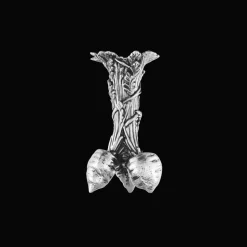 Vase Botte de carottes en métal argenté