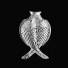 Vase Forme poisson en métal argenté