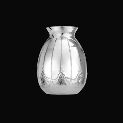 Vase rond Sycomore en Métal Argenté